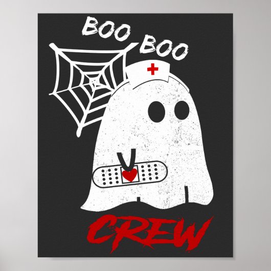 BOO-boer t-shirt verpleegster, grappig half-verple Poster (Voorkant)