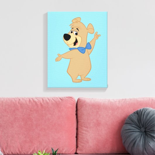 Boo-Boo Beer armen breed Canvas Afdruk (Insitu (Woonkamer))