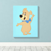 Boo-Boo Beer armen breed Canvas Afdruk (Insitu (Houten vloer))