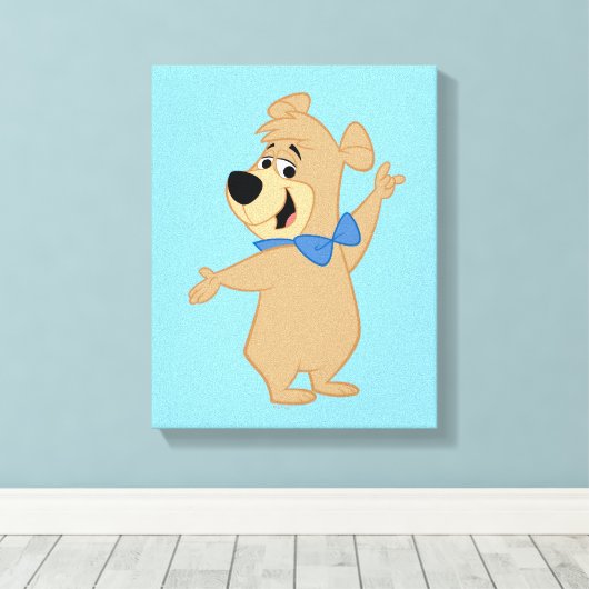 Boo-Boo Beer armen breed Canvas Afdruk (Insitu (Houten vloer))