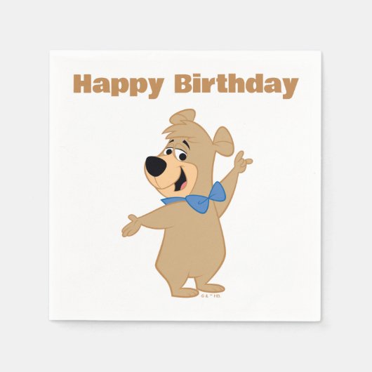 Boo-Boo Beer armen breed Servet (Voorkant)