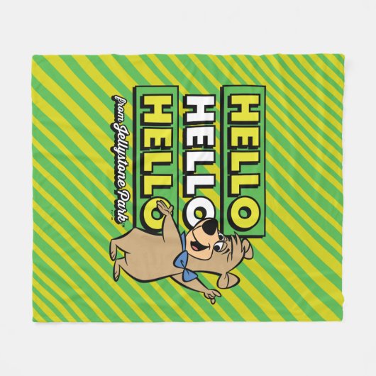 Boo-Boo-Beer Hallo Hallo Hallo Fleece Deken (Voorkant (Horizontaal))
