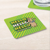 Boo-Boo-Beer Hallo Hallo Hallo Kartonnen Onderzetters (Schuin)