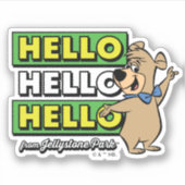 Boo-Boo-Beer Hallo Hallo Hallo Sticker (Voorkant)
