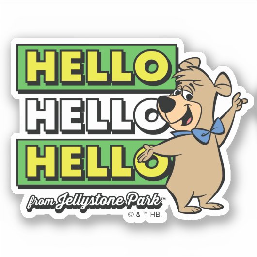 Boo-Boo-Beer Hallo Hallo Hallo Sticker (Voorkant)