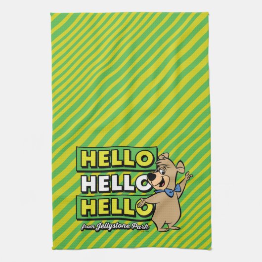 Boo-Boo-Beer Hallo Hallo Hallo Theedoek (Verticaal)