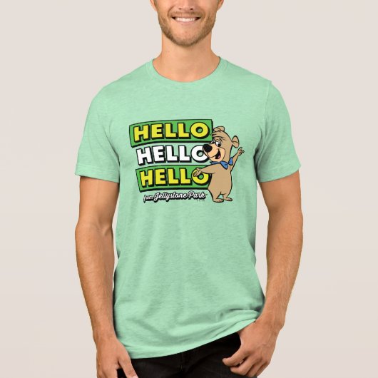 Boo-Boo-Beer Hallo Hallo Hallo Tri-Blend Shirt (Voorkant)