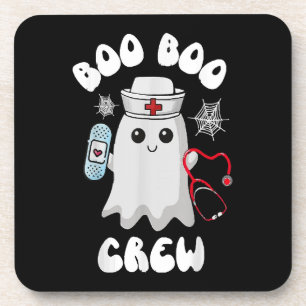Boo Boo Bem Cute Verpleegster Geest Grappig Hallow Bier Onderzetter