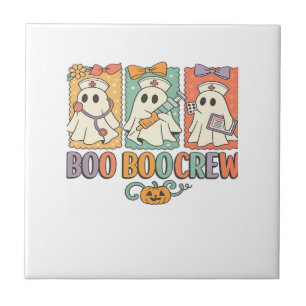 Boo boo bemanning verpleegster halloween shirt ver tegeltje