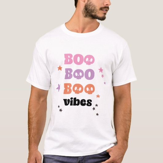 BOO BOO BOO Halloween Graphic T-shirt (Voorkant)