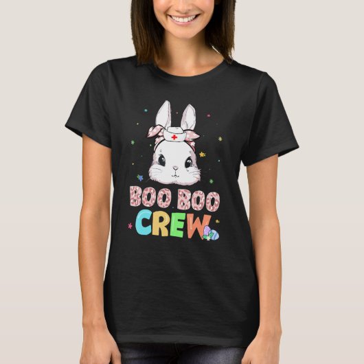 Boo Boo Crew Bunny Nurse Paaskonijnenkonijnenliefh T-shirt (Voorkant)