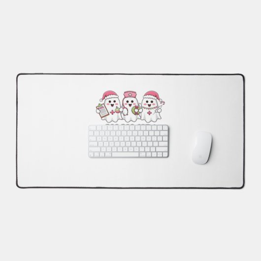 Boo Boo Crew Christmas, Ghost Nurse Oversized T-SH Bureaumat (Keyboard & Muis)