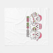 Boo Boo Crew Christmas, Ghost Nurse Oversized T-SH Fleece Deken (Voorkant (Horizontaal))