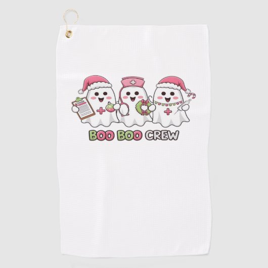 Boo Boo Crew Christmas, Ghost Nurse Oversized T-SH Golfhanddoek (Voorkant)