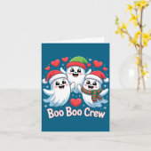 Boo-boo Crew Christmas Ghost Santa Hat Halloween H Kaart (Gele Bloem)