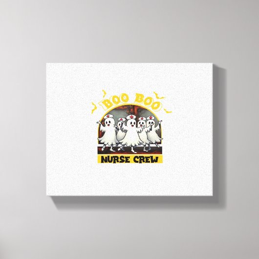 BOO BOO CREW CLASSIC NURSE HALLOWEEN T-SHIRT Overs Canvas Afdruk (Voorkant)