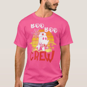 Boo Boo Crew CNA Ghost Nurse Costume Girls Funny H T-shirt