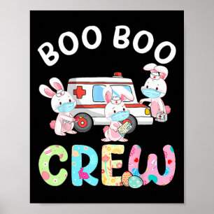 Boo Boo Crew Fun Bunny Ems Emt Paramedische Verple Poster