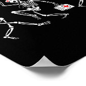 Boo Boo Crew Funny Dancing Skeleton Nurse Squad Ha Poster (Hoek)