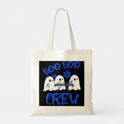 Boo Boo Crew Funny Ghost EMS EMT Paramedic Nurse H Tote Bag (Achterkant)