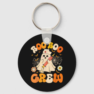 Boo Boo Crew Funny Ghost Nurse Retro Halloween Nur Sleutelhanger