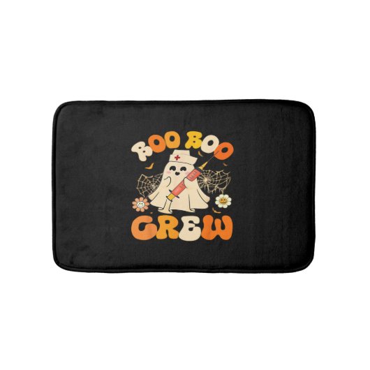 Boo Boo Crew Funny Ghost voor Nurse, Retro Hallowe Badmat (Voorkant)