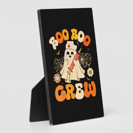 Boo Boo Crew Funny Ghost voor Nurse, Retro Hallowe Fotoplaat (Zijkant)