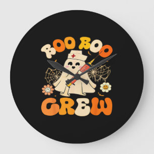 Boo Boo Crew Funny Ghost voor Nurse, Retro Hallowe Grote Klok