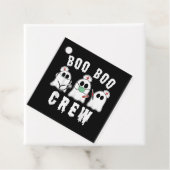 Boo Boo Crew Funny Nurse Ghost Costume Halloween Bedankjes Labels (In situ)