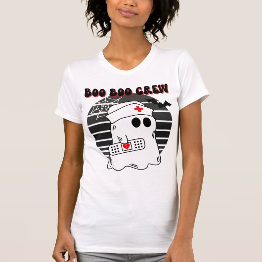 Boo Boo Crew Funny Nurse Ghost Halloween T-shirt (Voorkant)