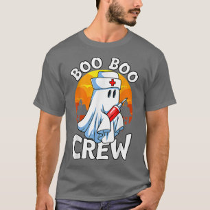 Boo Boo Crew Funny Nurse Halloween Ghost Costume R T-shirt
