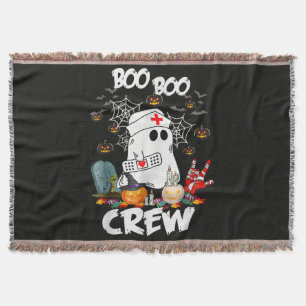 Boo Boo Crew Geest Verpleegster Halloween Griezele Deken