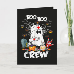 Boo Boo Crew Geest Verpleegster Halloween Griezele Feestdagen Kaart