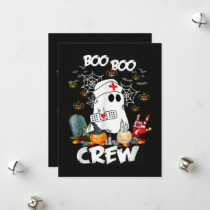 Boo Boo Crew Geest Verpleegster Halloween Griezele Feestdagenkaart