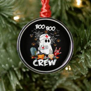 Boo Boo Crew Geest Verpleegster Halloween Griezele Metalen Ornament