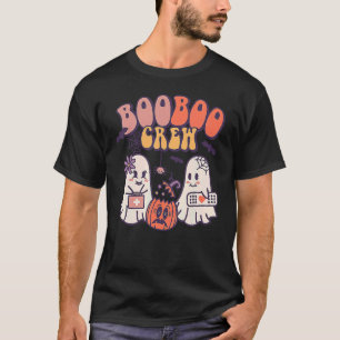Boo Boo Crew Ghost Doctor Paramedic EMT Neurse Hal T-shirt