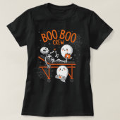 Boo Boo Crew Ghost Doctor Paramedic EMT Neurse Hal T-shirt (Design voorkant)