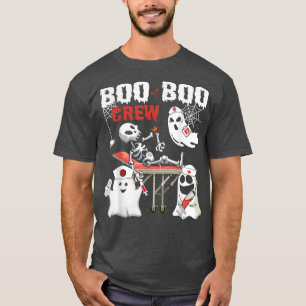 Boo Boo Crew Ghost Doctor Paramedic EMT Neurse Hal T-shirt