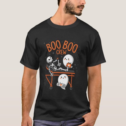 Boo Boo Crew Ghost Doctor Paramedic Emt Nurse Hall T-shirt (Voorkant)