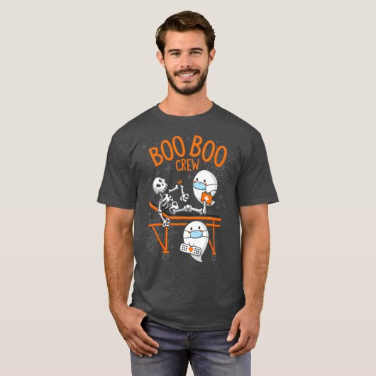 Boo Boo Crew Ghost Doctor Paramedic EMT Nurse T-shirt (Voorkant volledig)