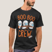 Boo Boo Crew Ghost Doctor Paramedic EMT verpleegst T-shirt (Voorkant)