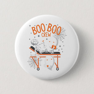Boo Boo Crew Ghost Doctor Paramedic Nurse Hall Ronde Button 5,7 Cm