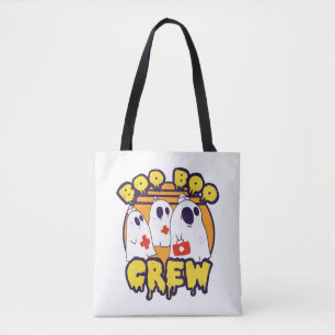 Boo Boo Crew Ghost Halloween Snoep Verpleegster Tote Bag