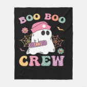 Boo Boo Crew Ghost Nurse Classic T-shirt Fleece Deken (Voorkant)