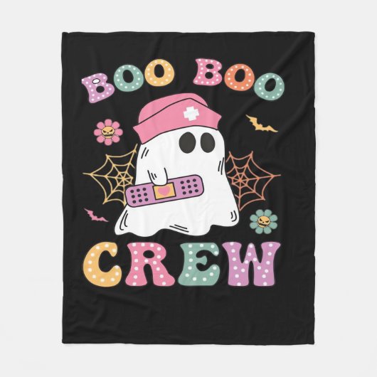 Boo Boo Crew Ghost Nurse Classic T-shirt Fleece Deken (Voorkant)