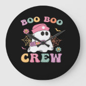 Boo Boo Crew Ghost Nurse Classic T-shirt Grote Klok (Voorkant)