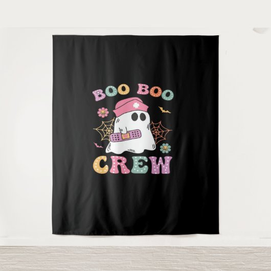Boo Boo Crew Ghost Nurse Classic T-shirt Wandkleed (Voorkant)