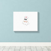 BOO BOO CREW Ghost Nurse Funny Halloween Essential Canvas Afdruk (Insitu (Houten vloer))