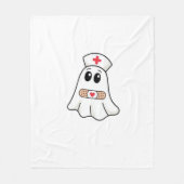 BOO BOO CREW Ghost Nurse Funny Halloween Essential Fleece Deken (Voorkant)