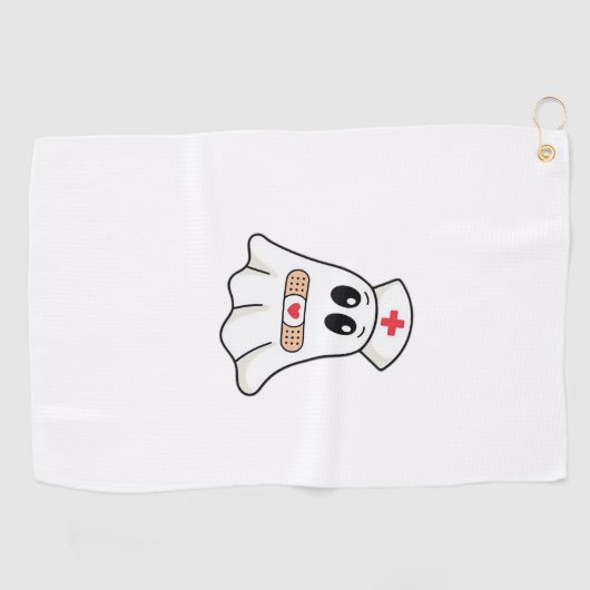 BOO BOO CREW Ghost Nurse Funny Halloween Essential Golfhanddoek (Horizontaal)